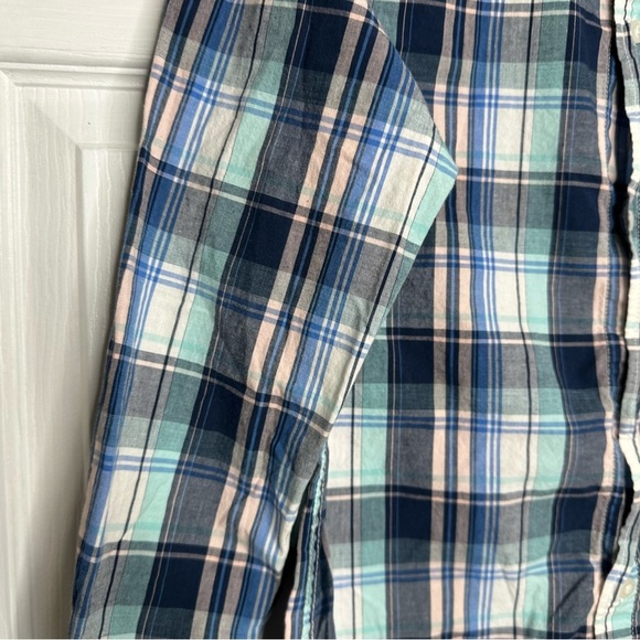 Old Navy Button-Up Shirt Plaid Blue and, Green, & Pink Size Extra Large - Picture 2 of 16
